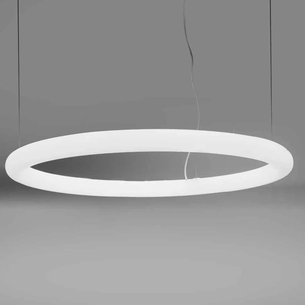 Lampada a Sospensione Tonda a LED in Polietilene Made in Italy - Slide Giotto
