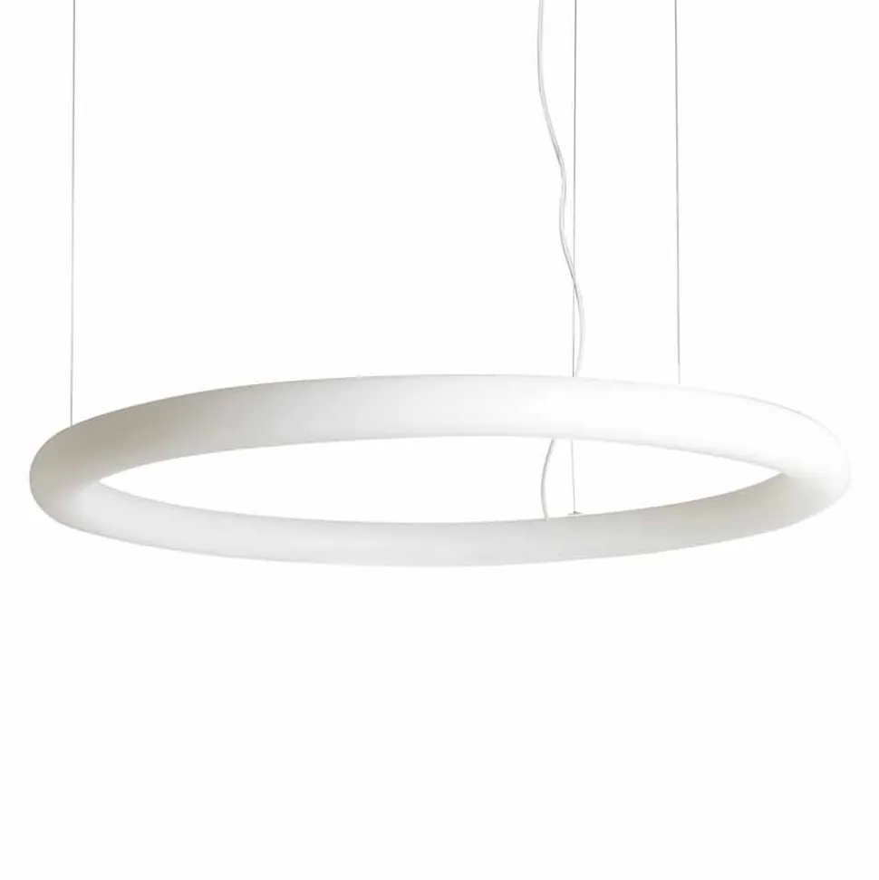 Lampada a Sospensione Tonda a LED in Polietilene Made in Italy - Slide Giotto