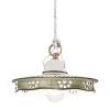 Lampada a Sospensione Vintage Ceramica e Ferro Fatta a Mano - Alessandria