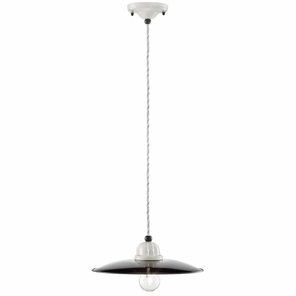 Lampada a sospensione vintage rivisitato in ceramica Kelly Ferroluce