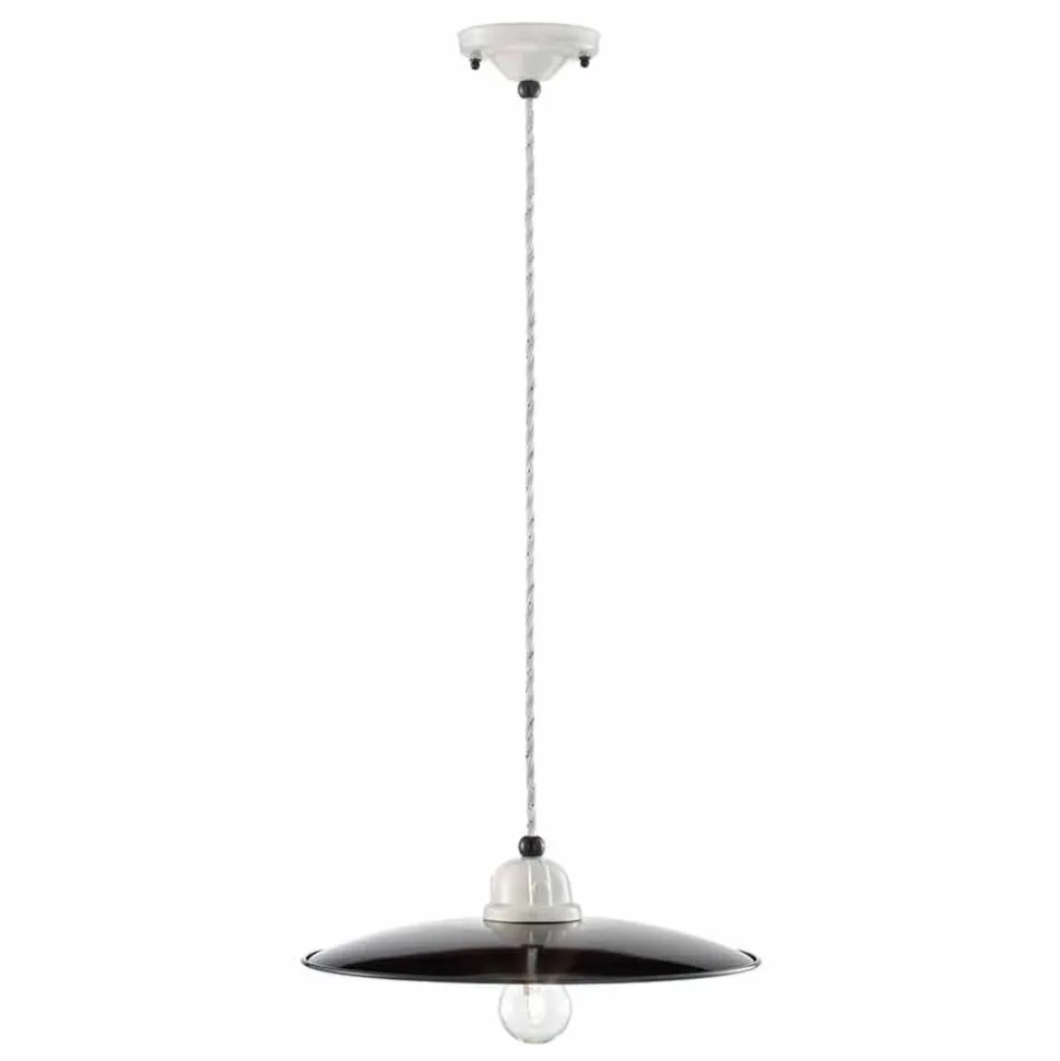 Lampada a sospensione vintage rivisitato in ceramica Kelly Ferroluce