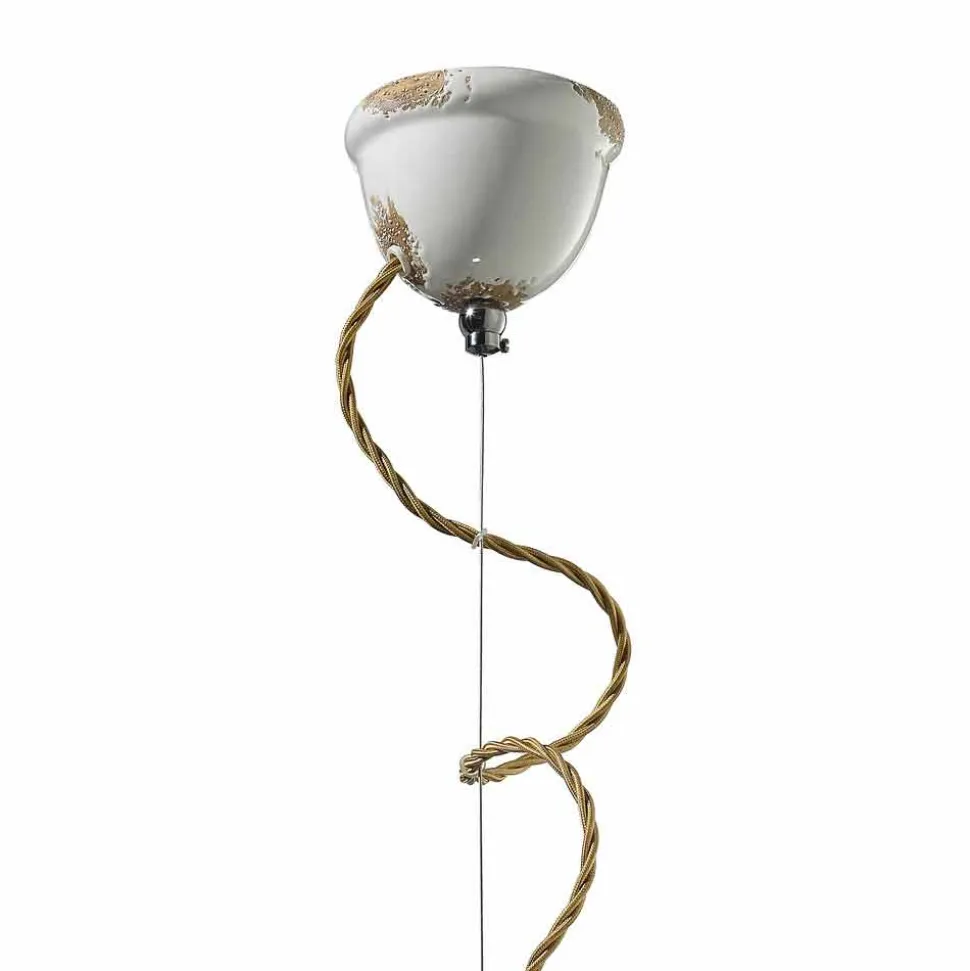 Lampada a sospensione vintage artigianale Ferroluce