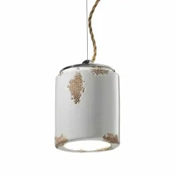Lampada a sospensione vintage artigianale Ferroluce