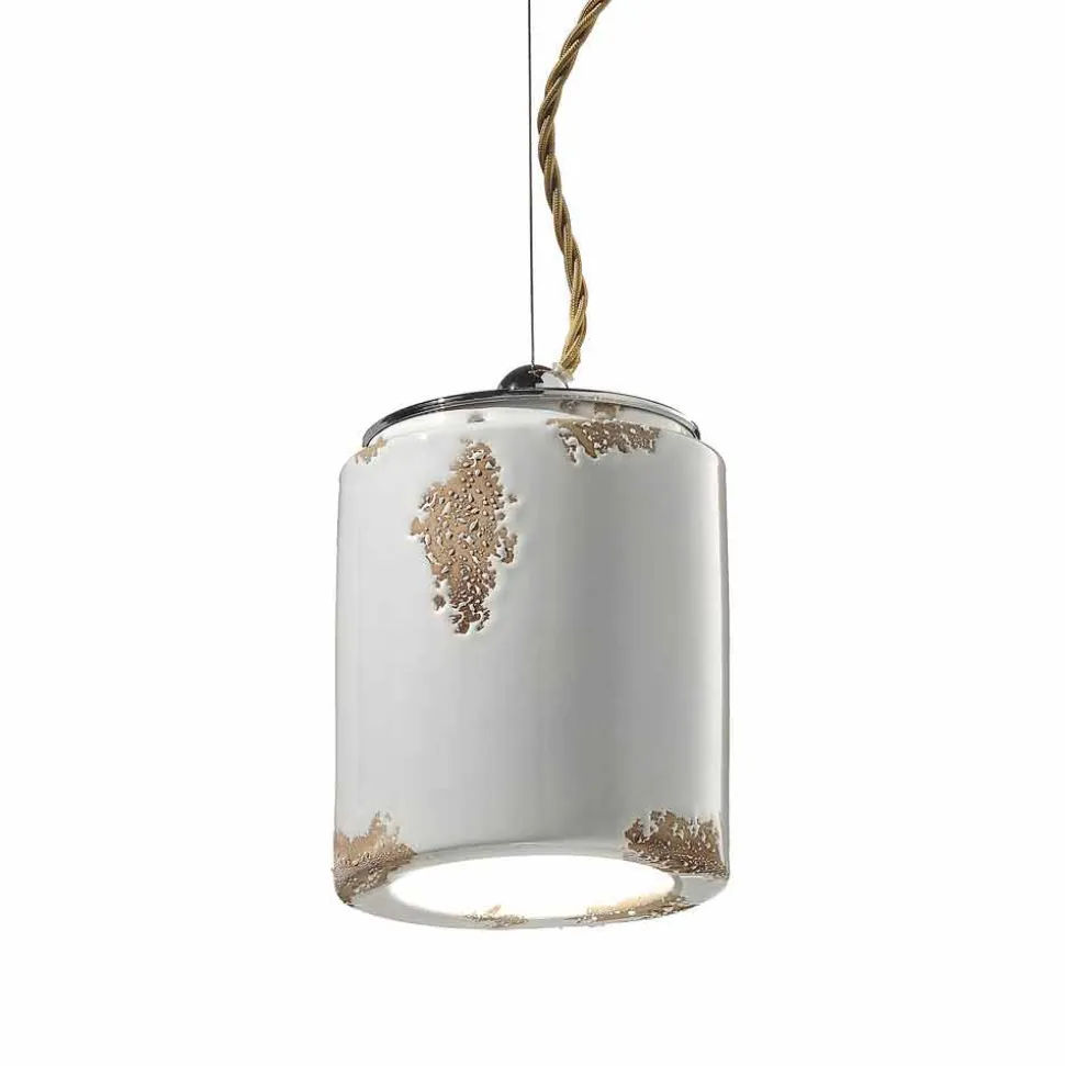 Lampada a sospensione vintage artigianale Ferroluce
