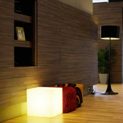 Lampada bianca da tavolo / da terra Slide Cubo, made in Italy