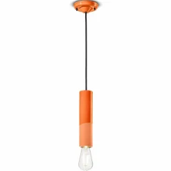 Lampada Cilindrica a Sospensione Ceramica Colorata Made in Italy – Ferroluce Pi