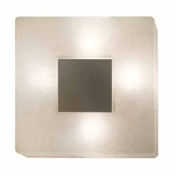 Lampada con specchio a muro di design In-es.artdesign Ego in nebulite