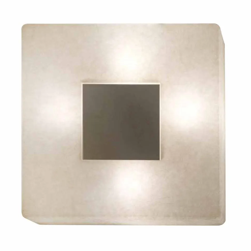 Lampada con specchio a muro di design In-es.artdesign Ego in nebulite