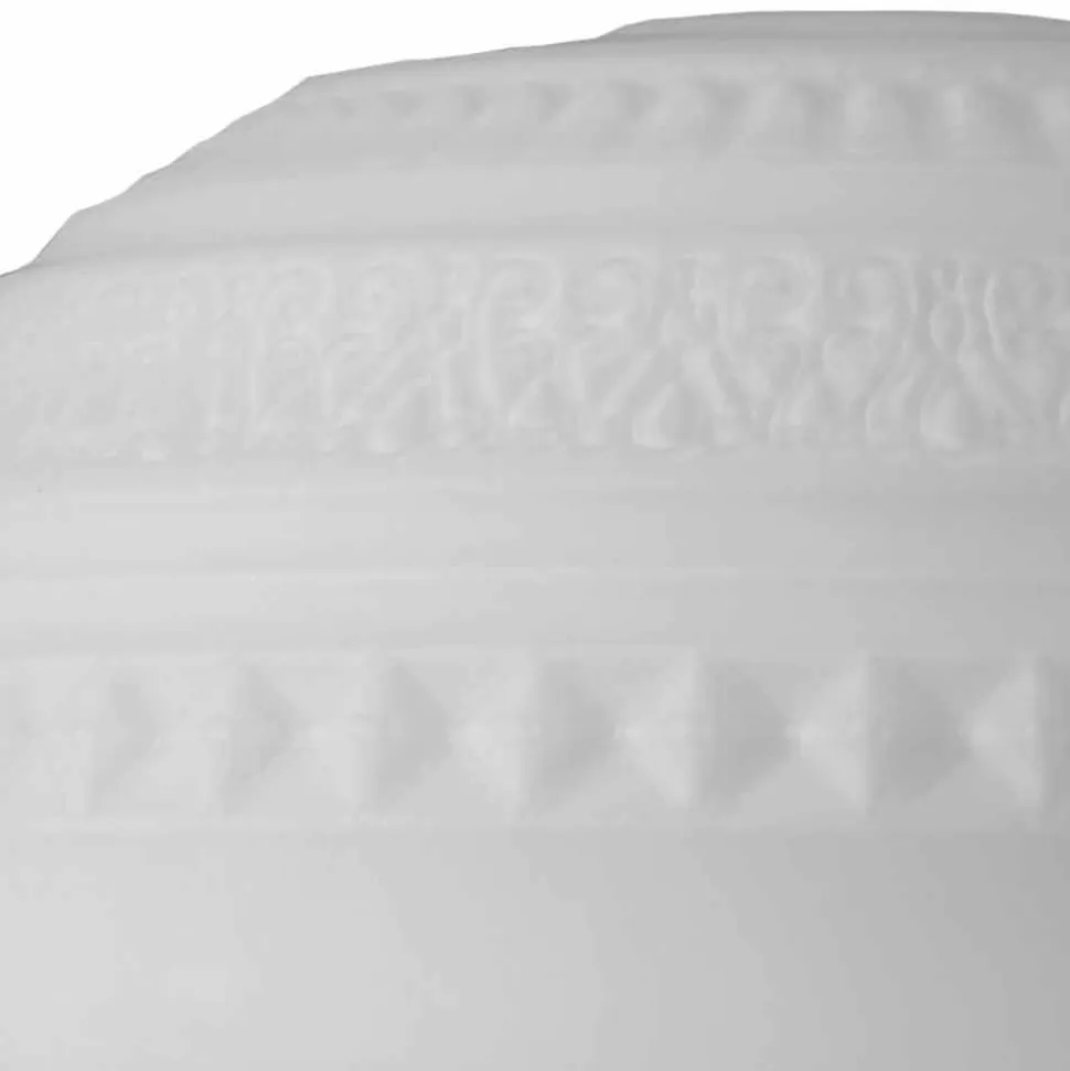 Lampada da Appoggio in Vetro Satinato Bianco e Metallo Design Moderno - Morse