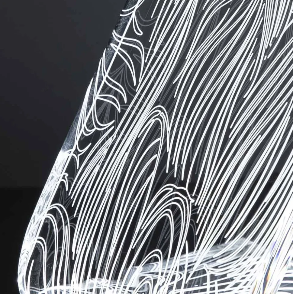 Lampada da Appoggio Led Cristallo Acrilico Decoro a Laser - Possett