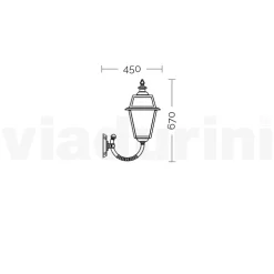 Lampada da Esterno a Parete in Alluminio e Vetro Made in Italy - Vivian