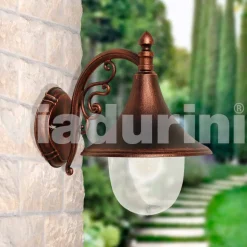 Lampada da esterno a parete in alluminio pressofuso made Italy, Anusca