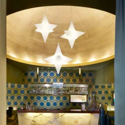 Lampada da Esterno a Sospensione a Led Forma a Stella Design di Slide - Sirio