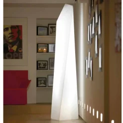 Lampada da esterno bianca a prisma Slide Manhattan, made Italy