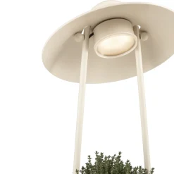 Lampada da Esterno con Fioriera in Argilla, Alluminio e Ottone - Cappello