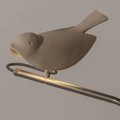 Lampada da Esterno in Maiolica Toscana Smaltata Made in Italy - Uccellino
