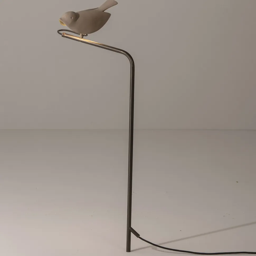 Lampada da Esterno in Maiolica Toscana Smaltata Made in Italy - Uccellino