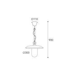 Lampada da Esterno in Ottone, Vetro e IP44 Made in Italy - Drago