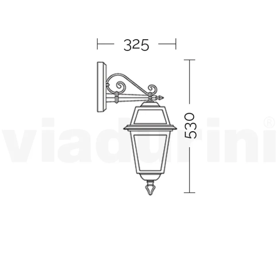 Lampada da Giardino in Alluminio Antracite e Vetro Sabbiato - Elric