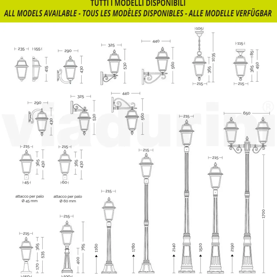 Lampada da Muro Outdoor in Alluminio Pressofuso e Vetro Made in Italy - Elric