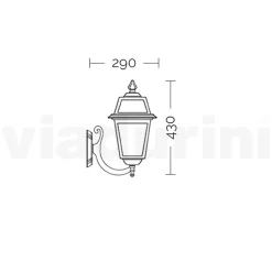 Lampada da Muro Outdoor in Alluminio Pressofuso e Vetro Made in Italy - Elric