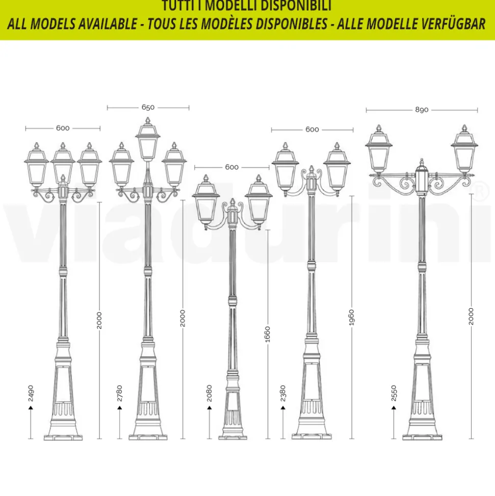 Lampada da Muro Outdoor in Alluminio Pressofuso e Vetro Made in Italy - Elric