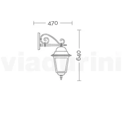 Lampada da Muro per Esterno in Alluminio e Vetro Sabbiato - Alchimista
