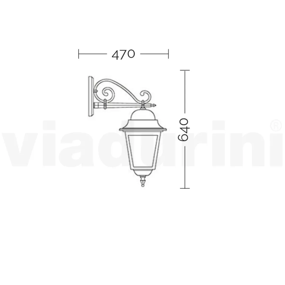 Lampada da Muro per Esterno in Alluminio e Vetro Sabbiato - Alchimista