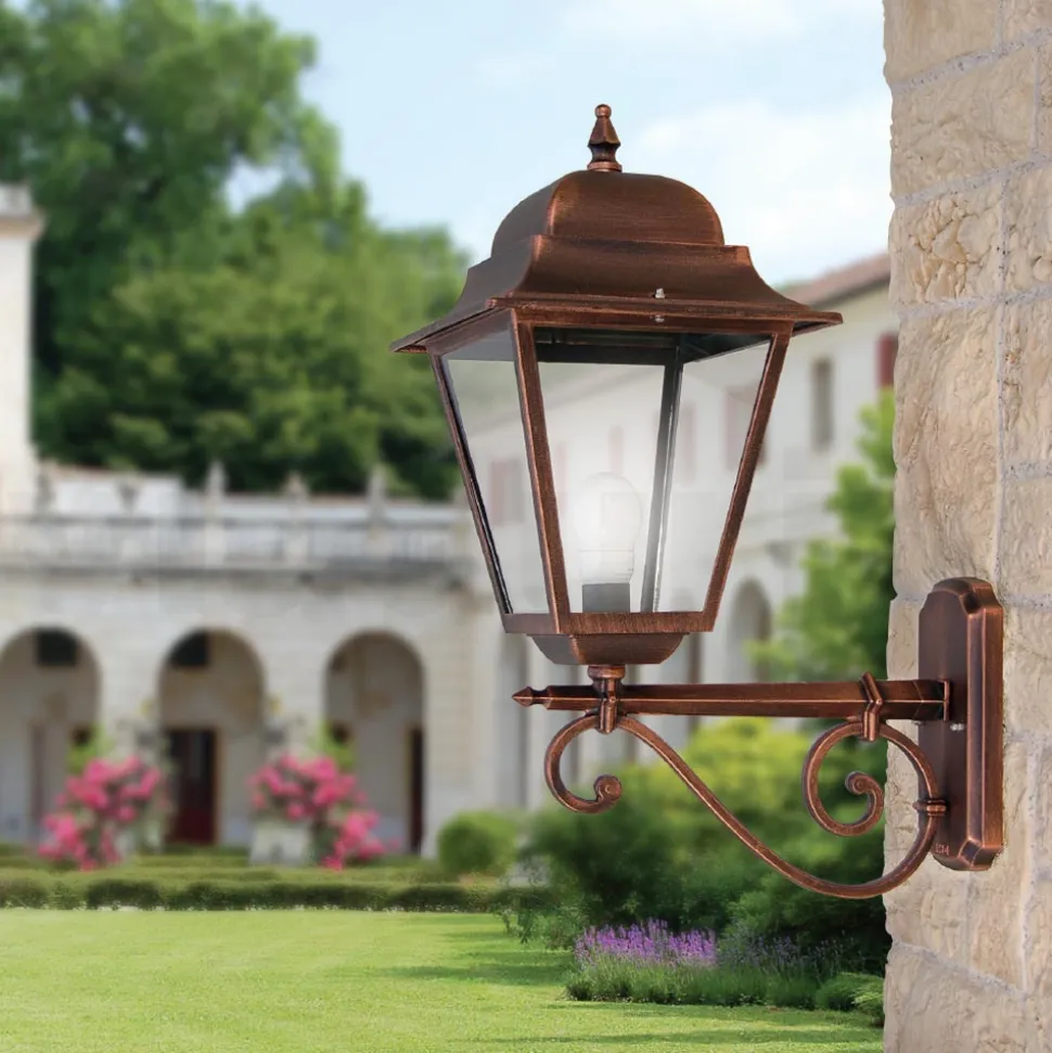 Lampada da Muro per Esterno in Alluminio e Vetro Trasparente - Alchimista
