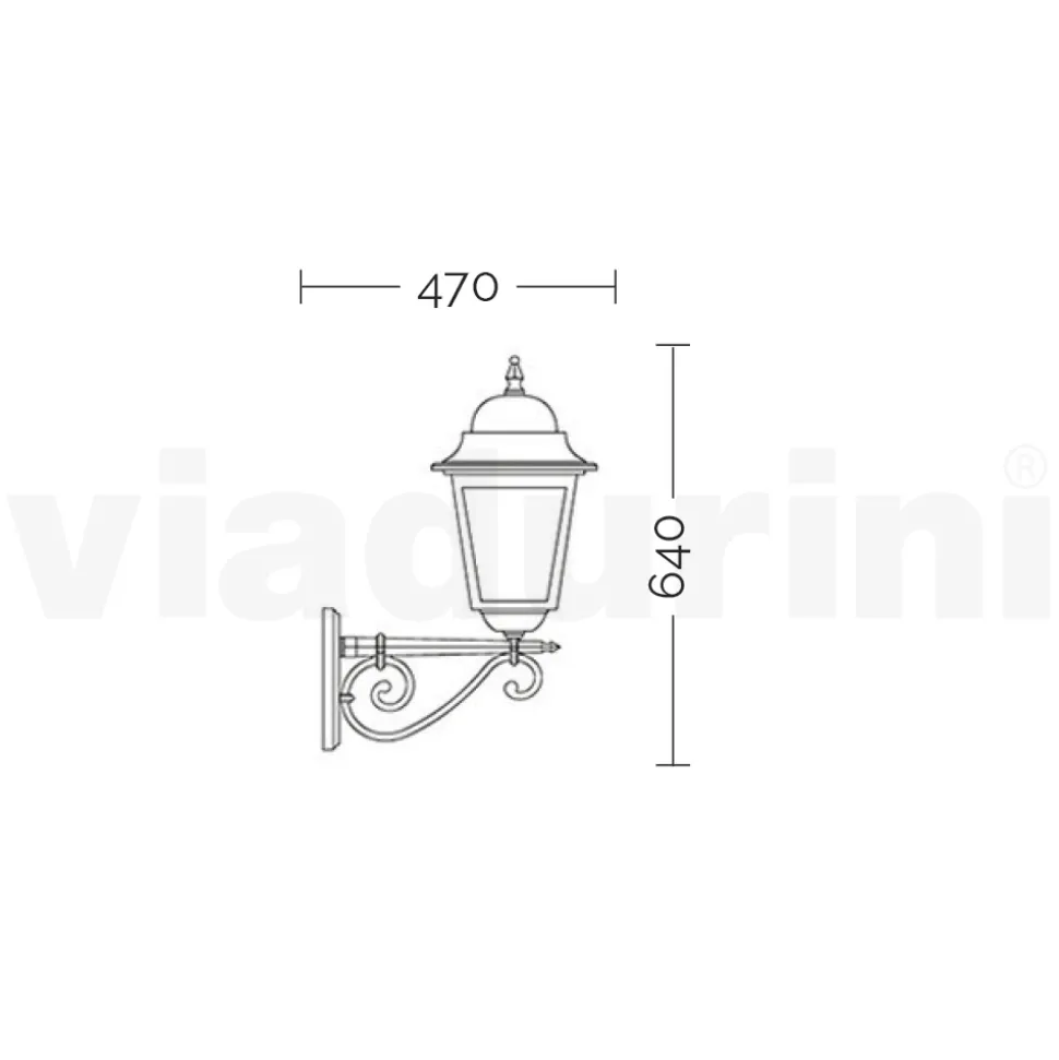 Lampada da Muro per Esterno in Alluminio e Vetro Trasparente - Alchimista