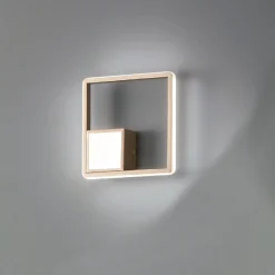 Lampada da Parete con LED in Metallo Verniciato Finitura Oro - Formale