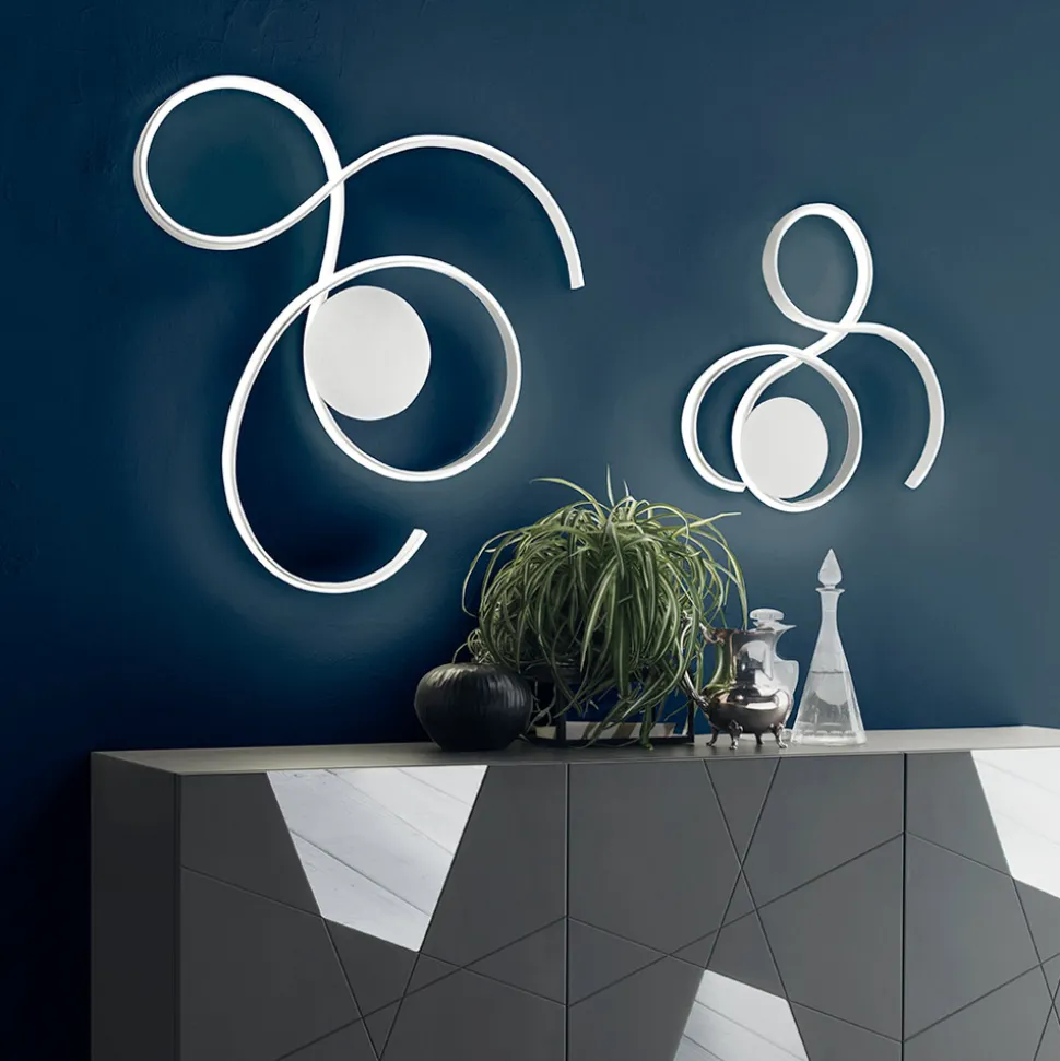 Lampada da Parete con LED in Metallo Verniciato Design Moderno - Trella
