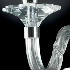 Lampada da parete di design in vetro e cristallo Ivy, made in Italy