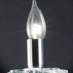 Lampada da parete di design in vetro e cristallo Ivy, made in Italy