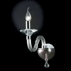 Lampada da parete di design in vetro e cristallo Ivy, made in Italy