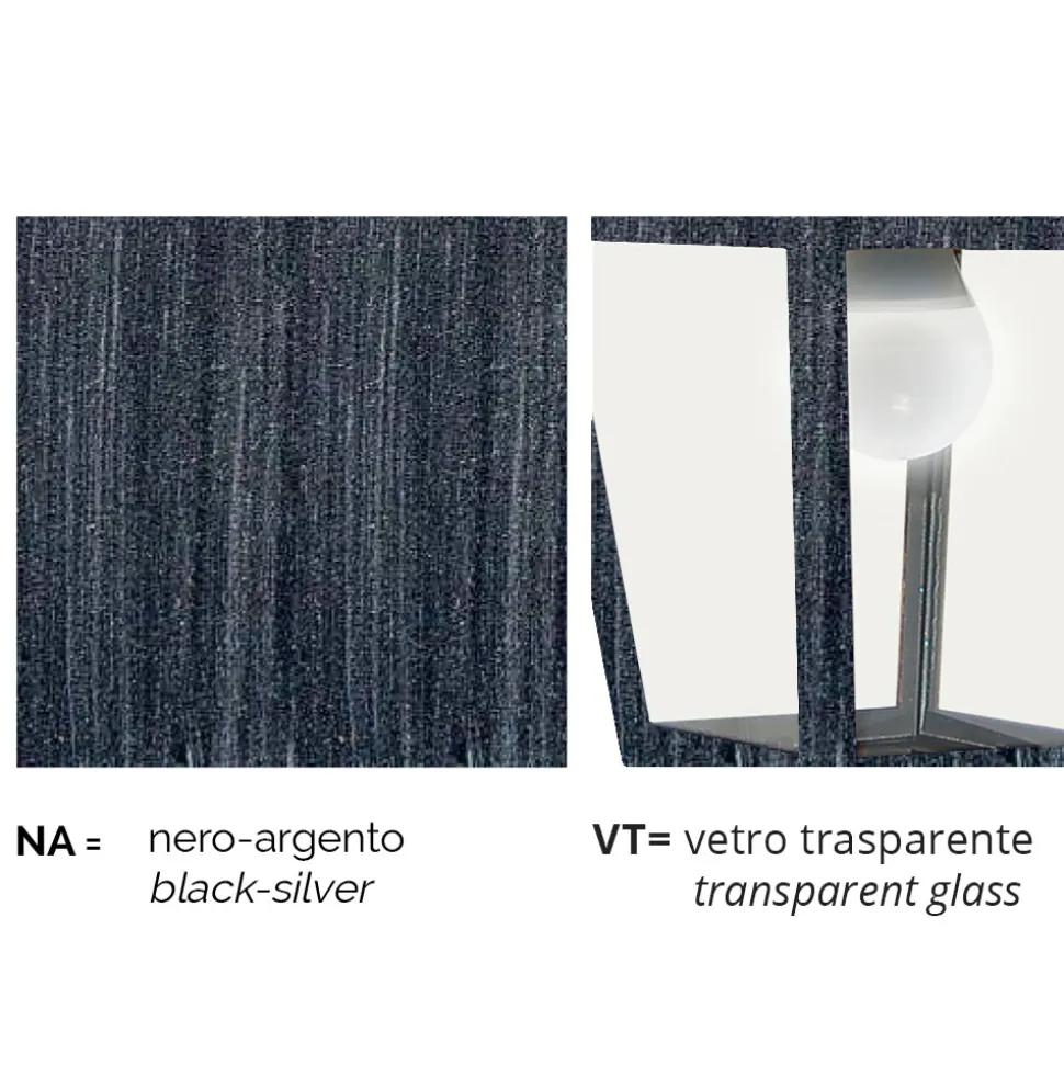 Lampada da parete in alluminio realizzata in Italia, Aquilina