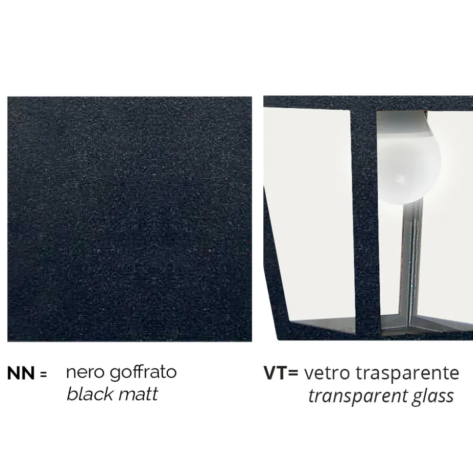 Lampada da parete in alluminio realizzata in Italia, Aquilina