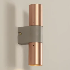 Lampada da Parete in Ceramica e Rame Realizzata a Mano in Italia - Toscot Match