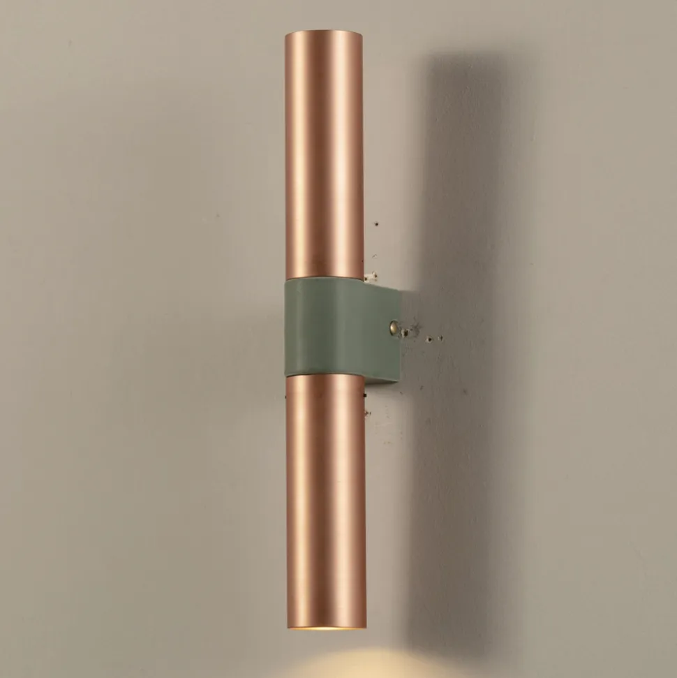 Lampada da Parete in Ceramica e Rame Realizzata a Mano in Italia - Toscot Match