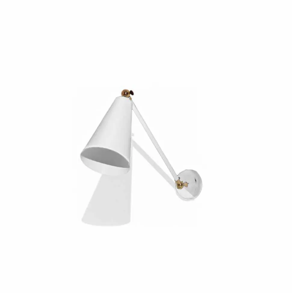 Lampada da Parete in Metallo con Dettagli in Finitura Oro Made in Italy - Zaira