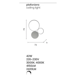 Lampada da Parete in Metallo Verniciato con LED Design Moderno - Punto