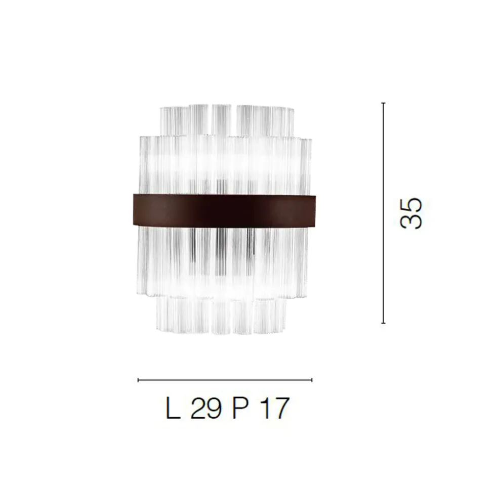 Lampada da Parete Moderna in Vetro Soffiato Lusso Made in Italy - Maesta