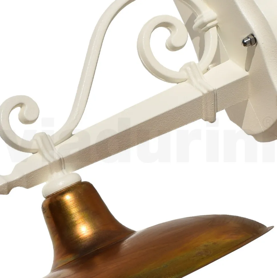 Lampada da Parete per Esterno in Alluminio e Ottone Made in Italy - Adela