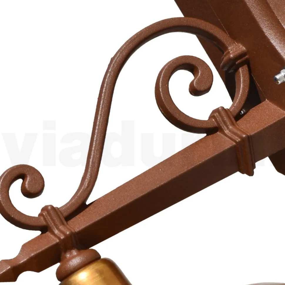 Lampada da Parete per Esterno in Alluminio e Ottone Made in Italy - Adela