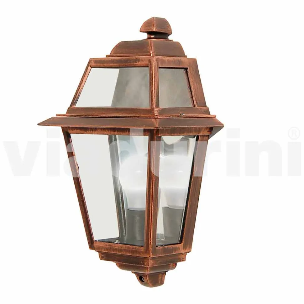 Lampada da parete per esterno classica in alluminio made Italy,Kristel