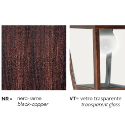 Lampada da parete per esterno in alluminio made in Italy, Aquilina