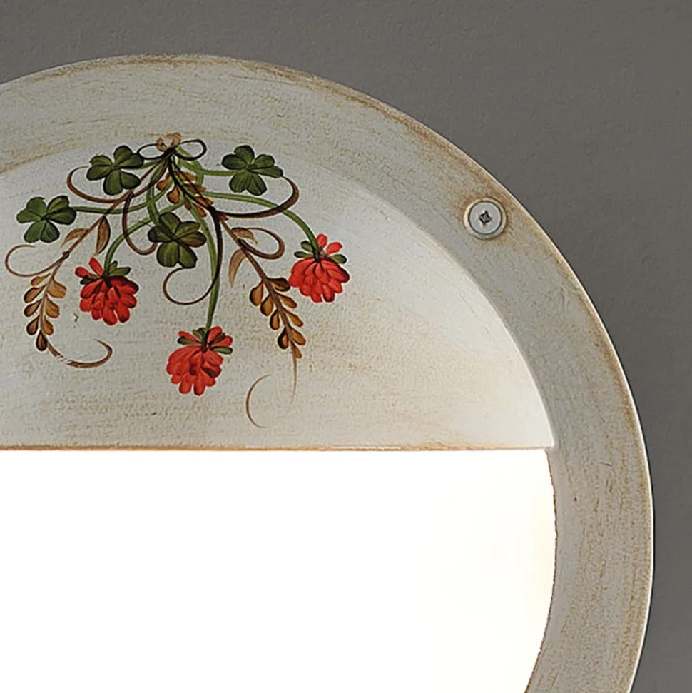 Lampada da Parete Rotonda da Giardino Alluminio Dipinto a Mano - Brindisi