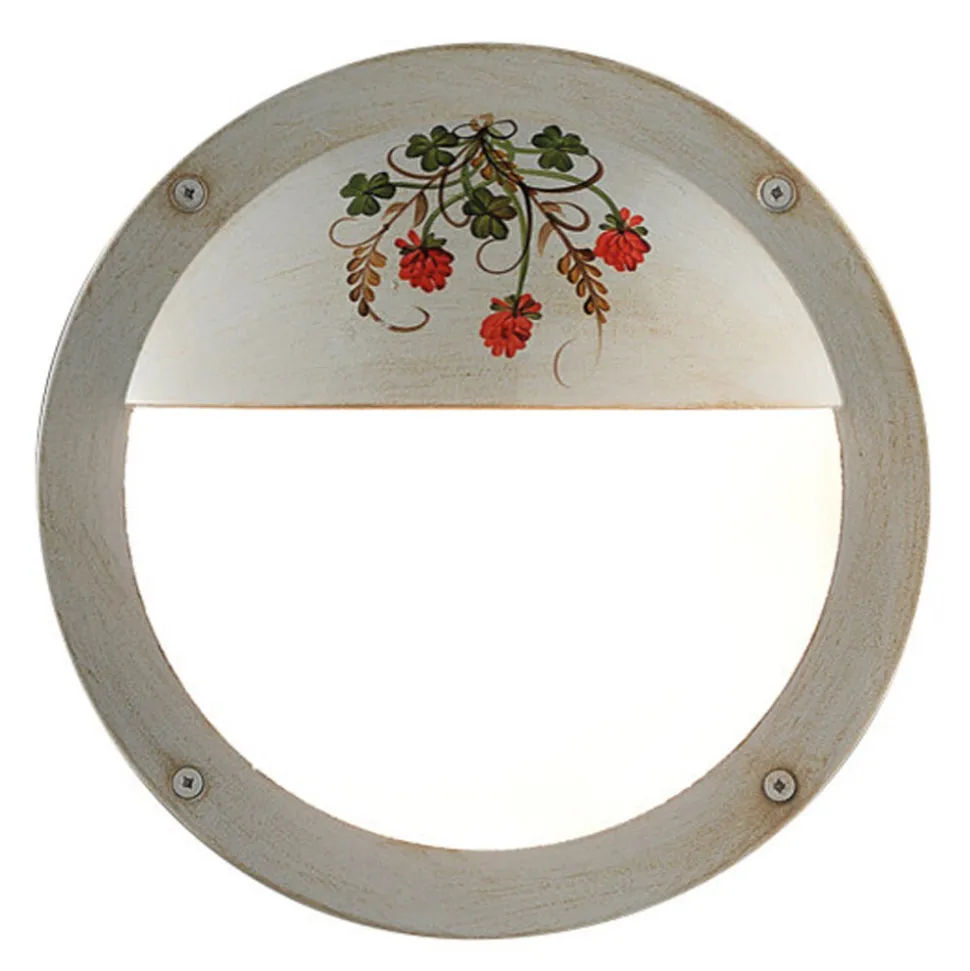 Lampada da Parete Rotonda da Giardino Alluminio Dipinto a Mano - Brindisi
