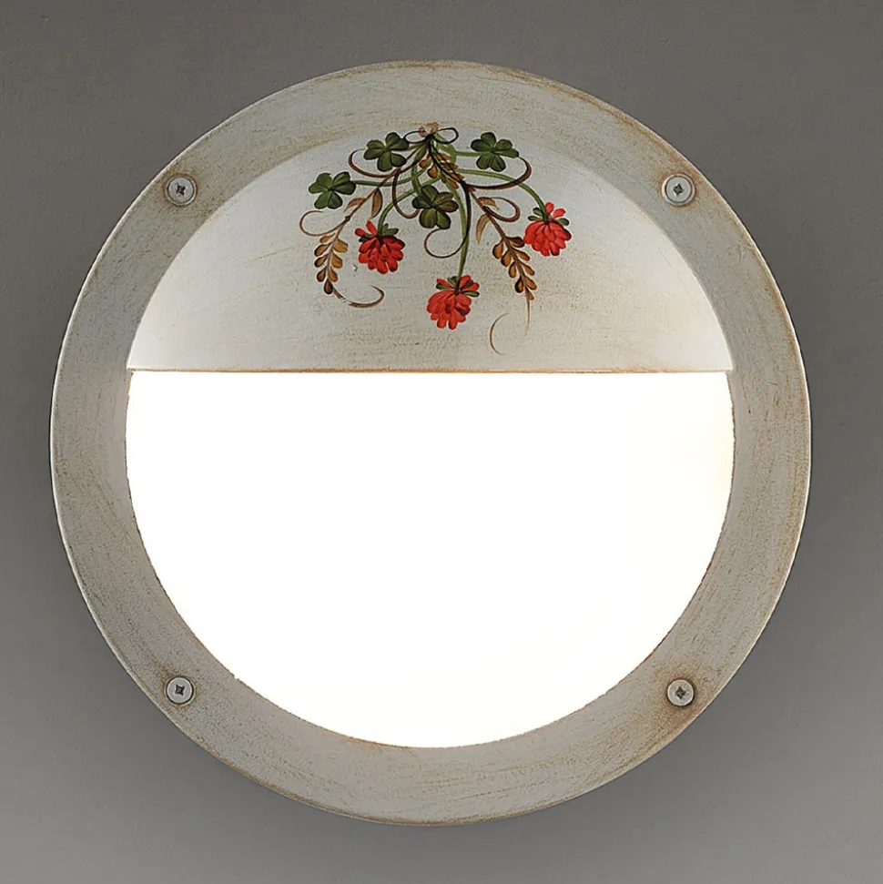 Lampada da Parete Rotonda da Giardino Alluminio Dipinto a Mano - Brindisi