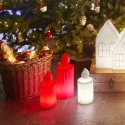 Lampada da Tavolo Candela Luminosa Bianca o Rossa Design di Slide - Fiammetta